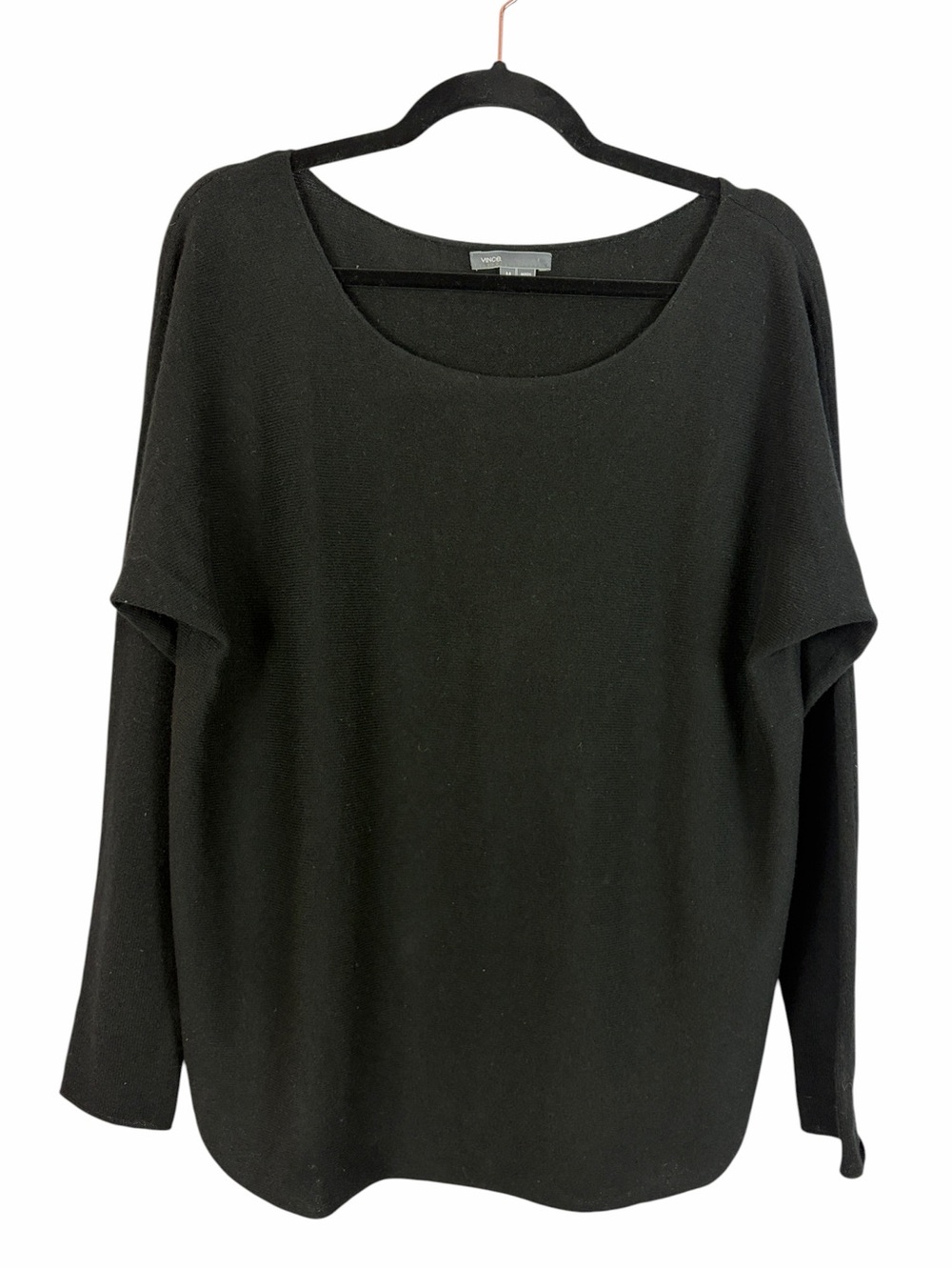 Vince Black Wool Cashmere Sweater Women’s Medium Luxe Minimalist Knit